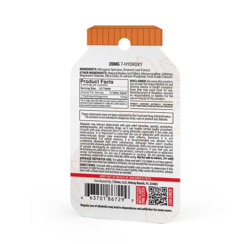20mg 7-Hydroxy Tablets - Mango - 1ct - 7Dose - Thumbnail 6