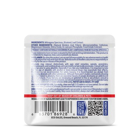 20mg 7-Hydroxy Tablets - Unflavored - 1ct - Blutabs - Thumbnail 5