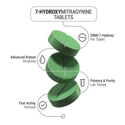 20mg 7-Hydroxy Tablets - Mint - 1ct - Döz - Thumbnail 4
