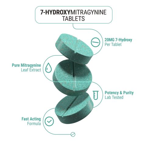 20mg 7-Hydroxy Tablets - Unflavored - 2ct - Hocus Pocus - Thumbnail 3