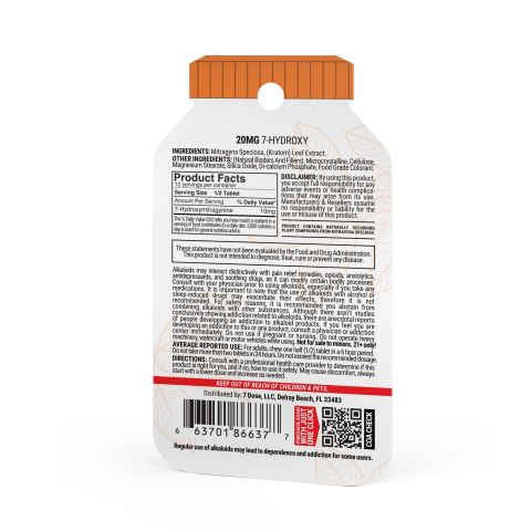 20mg 7-Hydroxy Tablets - Mango - 6ct - 7Dose - Thumbnail 6