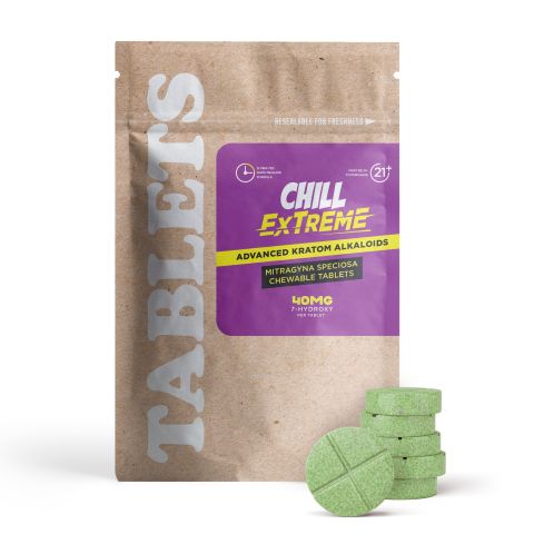 40mg 7-Hydroxy Tablets - Green Apple - Chill Extreme - Thumbnail 2