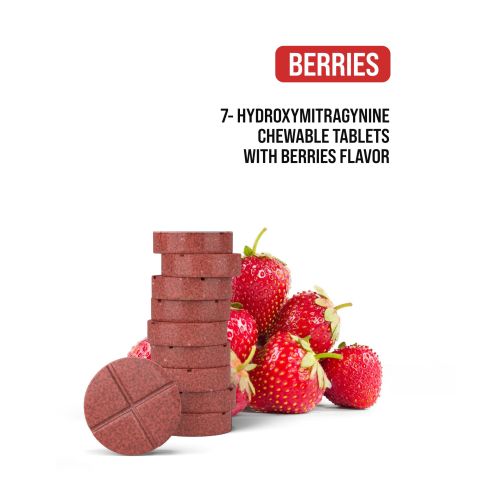 100mg 7-Hydroxy Tablets - Berries - Thumbnail 5