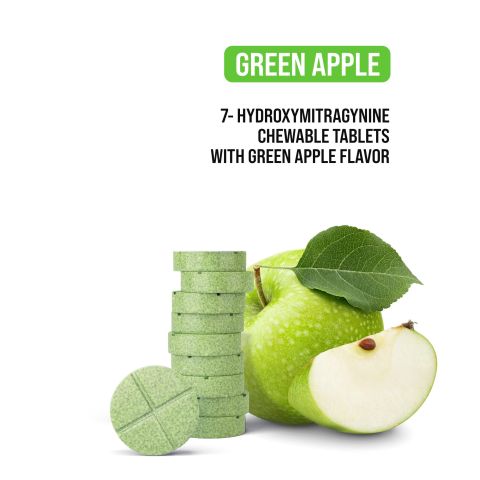 40mg 7-Hydroxy Tablets - Green Apple - Thumbnail 5