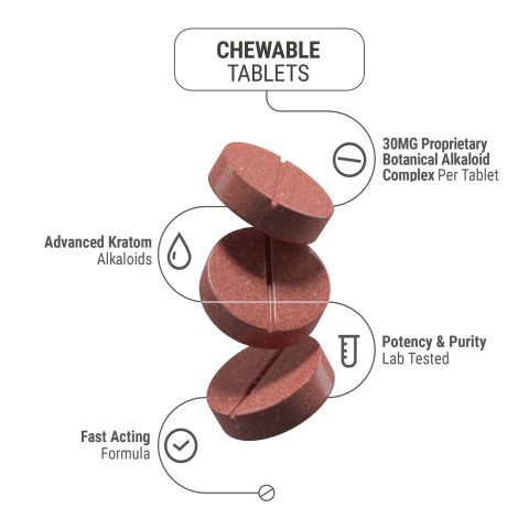 30mg Botanical Alkaloid Complex Tablets - Berries - 7OH Replacement - Thumbnail 1
