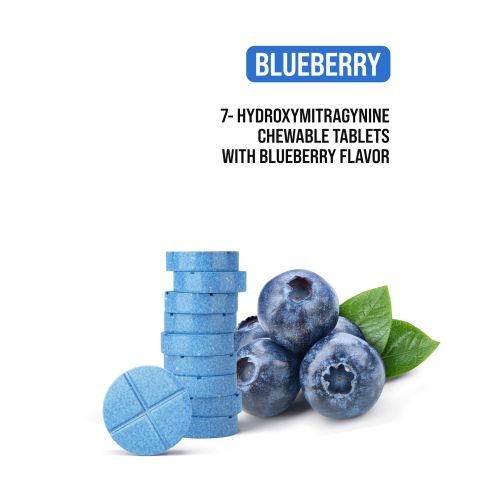 90mg 7-Hydroxy Tablets - Blueberry - Thumbnail 5