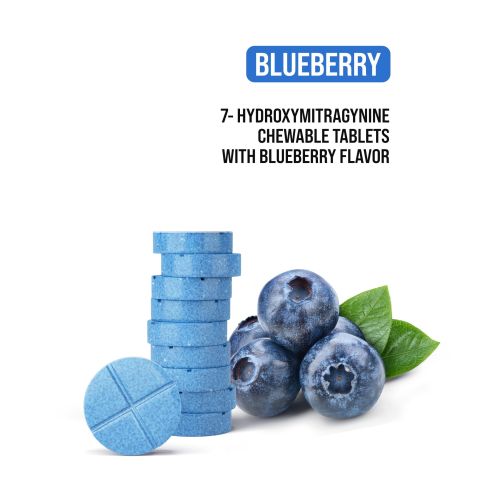 100mg 7-Hydroxy Tablets - Blueberry - Thumbnail 5