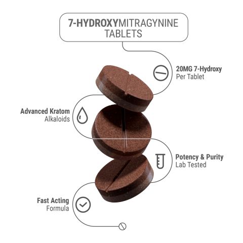 20mg 7-Hydroxy Tablets - Caramel - Thumbnail 2