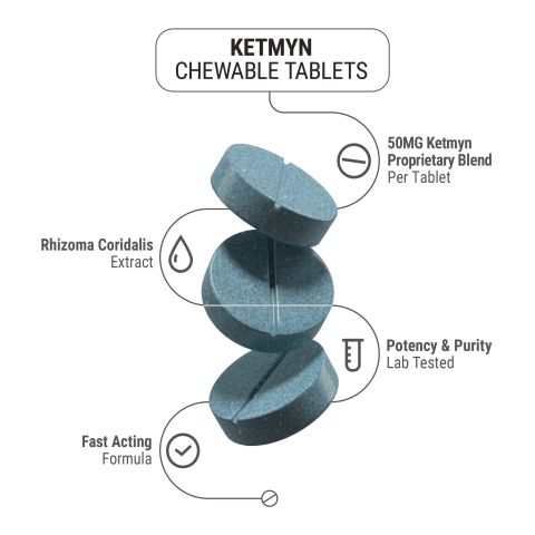 Chill Extreme - Ketmyn Chewable Tablets - 50mg - Unflavored - Thumbnail 4