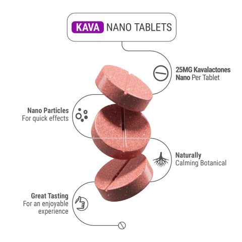 25mg Kava & Nano Tablets - Raspberry - Thumbnail 5