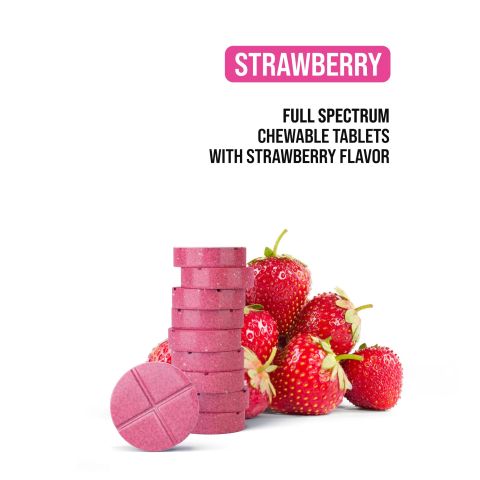 50mg Full Spectrum Cannabidiol Tablets - Strawberry - Thumbnail 4
