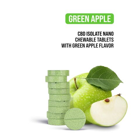 50mg Cannabidiol Isolate Tablets - Green Apple - Thumbnail 4