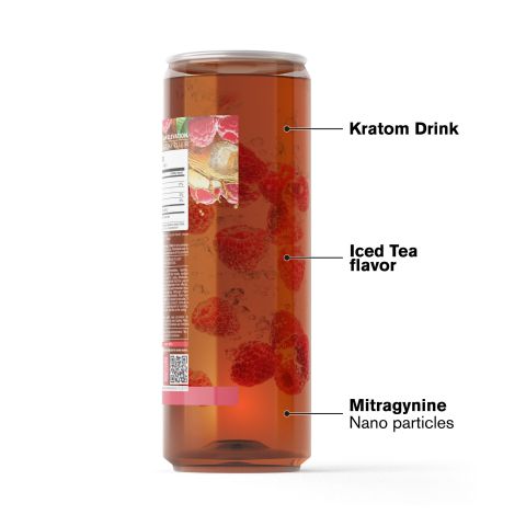 50g MIT, Kratom, Nano Iced Tea - Raspberry - Fresh - Thumbnail 3