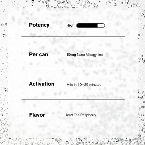 50g MIT, Kratom, Nano Iced Tea - Raspberry - Fresh - Thumbnail 5