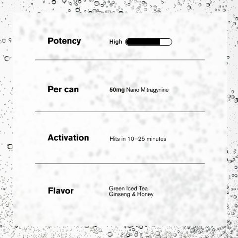 50g MIT, Kratom, Nano Iced Tea - Ginseng & Honey - Fresh - Thumbnail 5