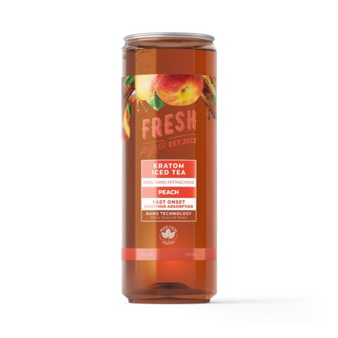 50g MIT, Nano, Kratom Iced Tea - Peach - Fresh - Thumbnail 1