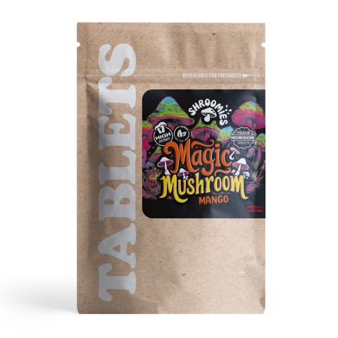 50mg 7OH & Mushroom Blend Tablets - Mango - Shrooomies - Thumbnail 3