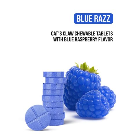 40mg Cat's Claw Tablets - Blue Razz - Chill Plus - Thumbnail 4