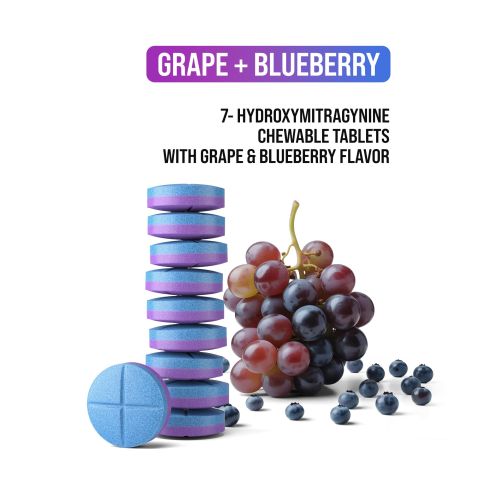 70mg 7-Hydroxy Tablets - Grape + Blueberry - Thumbnail 5