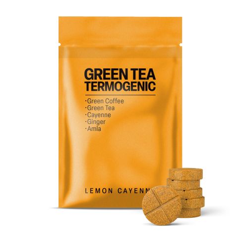 500mg - Green Tea Thermogenic - Lemon Cayenne - Mood Tablets - Thumbnail 2