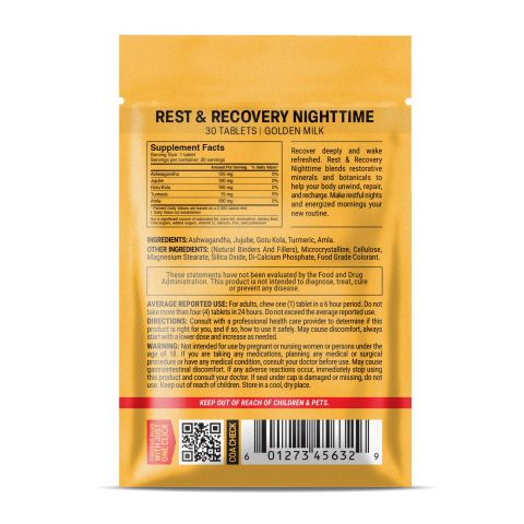 500mg - Rest & Recovery Nighttime - Golden Milk - Mood Tablets - Thumbnail 8