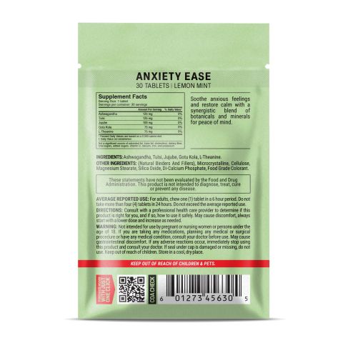 500mg - Anxiety Ease - Lemon Mint - Mood Tablets - Thumbnail 8