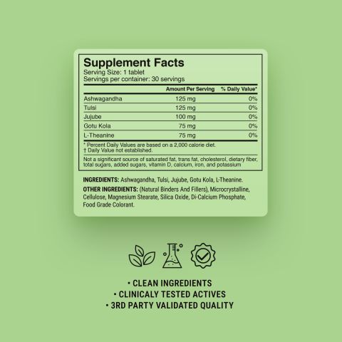500mg - Anxiety Ease - Lemon Mint - Mood Tablets - Thumbnail 9