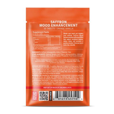 500mg - Saffron Mood - Orange Vanilla - Mood Tablets - Thumbnail 8