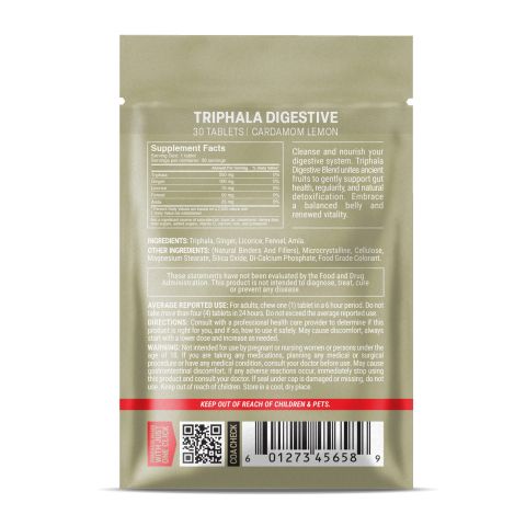 500mg - Triphala Digestive - Cardamom Lemon - Mood Tablets - Thumbnail 8