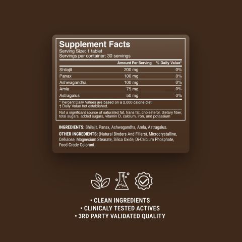 500mg - Shilajit Mineral Energy - Dark Chocolate Mint - Mood Tablets - Thumbnail 9