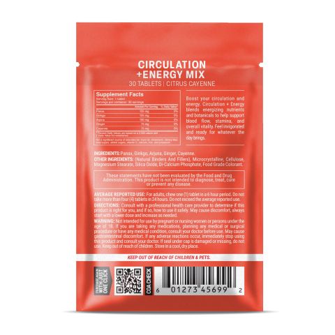 500mg - Circulation + Energy - Citrus Cayenne - Mood Tablets - Thumbnail 8