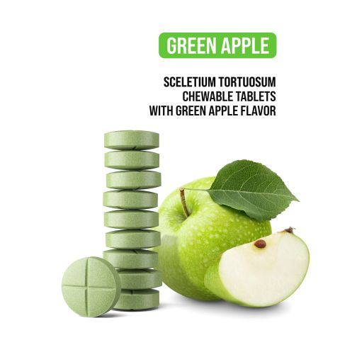 150mg Sceletium Tortuosum Extract Tablets - Green Apple - Thumbnail 4