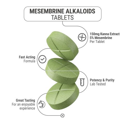 150mg Kanna Extract 5% Mesembrine Tablets - Green Apple - Thumbnail 5