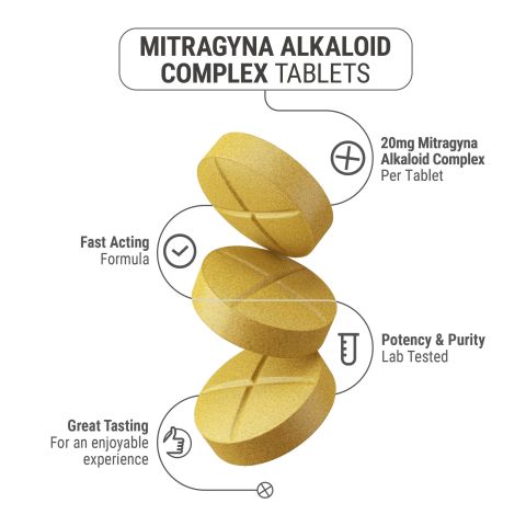 20mg Mitragyna Alkaloid Complex Tablets - Pineapple - Thumbnail 5