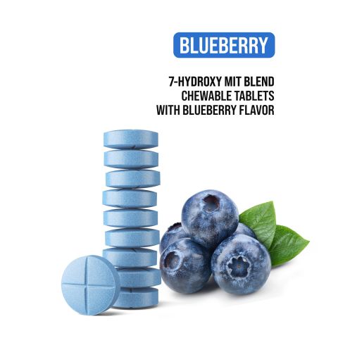 101mg 7-Hydroxy & MIT Tablets - Blueberry - Thumbnail 4